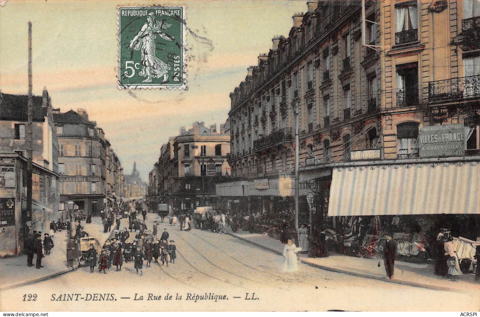 93 Saint-Denis La Rue De La République  (Scan R/V) N°   36   \PP1099Und - Saint Denis