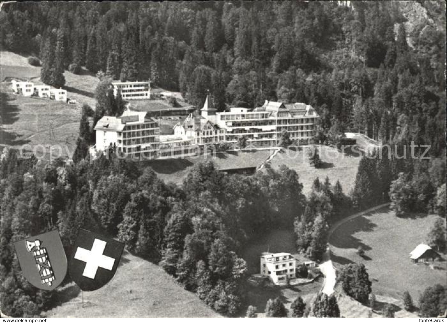 11626556 Knoblisbuehl Sanatorium Walenstadtberg Wappen Fliegeraufnahme Knoblisbu - Sonstige & Ohne Zuordnung