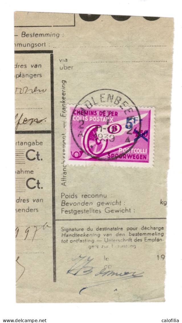 Fragment Bulletin D'expedition, Obliterations Centrale Nettes, MOLENBEEK - Oblitérés