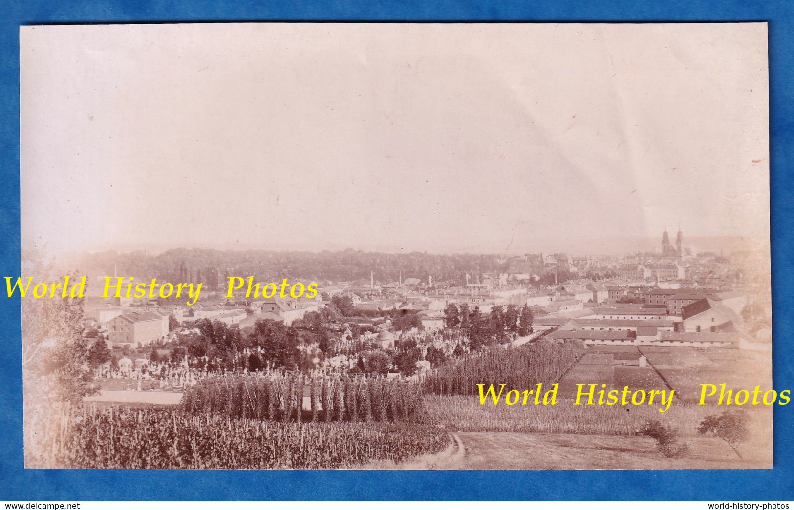 Photo Ancienne Vers 1890 1900 - LUNEVILLE - Vue Sur Vignes , Champs D' Houblon ? , Cimetiére , Caserne ? - Agriculture - Old (before 1900)