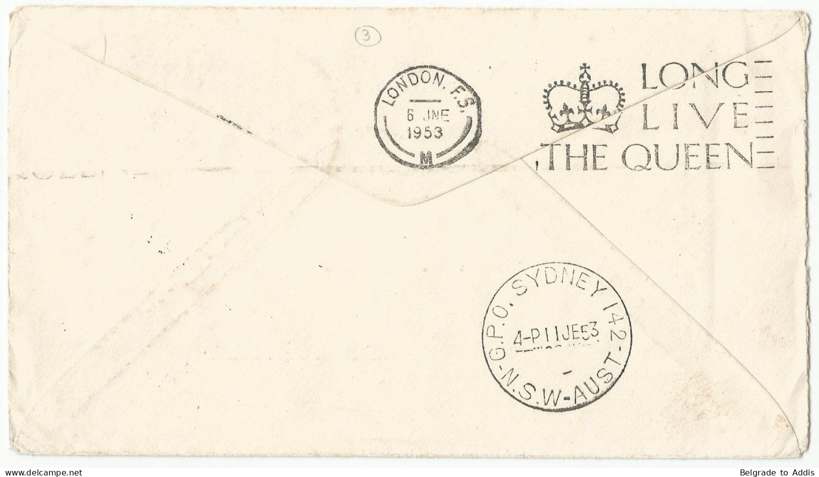Australia Great Britain Scott #261 (2) On Cover Coronation Day Air Mail Flight 1953 Qantas - Lettres & Documents