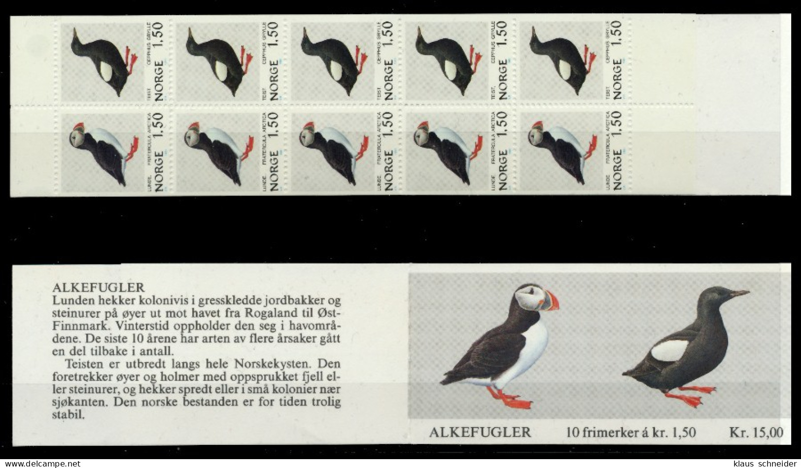 NORWEGEN MARKENHEFT Nr MH 05 Postfrisch S033A52 - Postzegelboekjes
