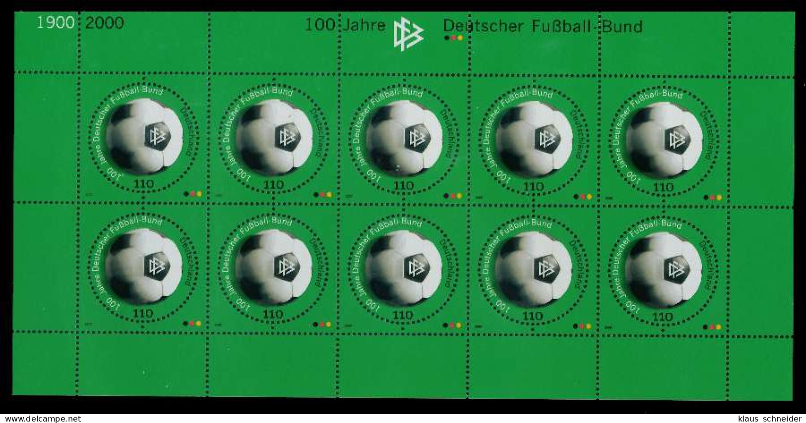 BRD BUND BLOCK KLEINBOGEN 2000 Nr 2091 Postfrisch KLEIN X7D80FE - Andere & Zonder Classificatie