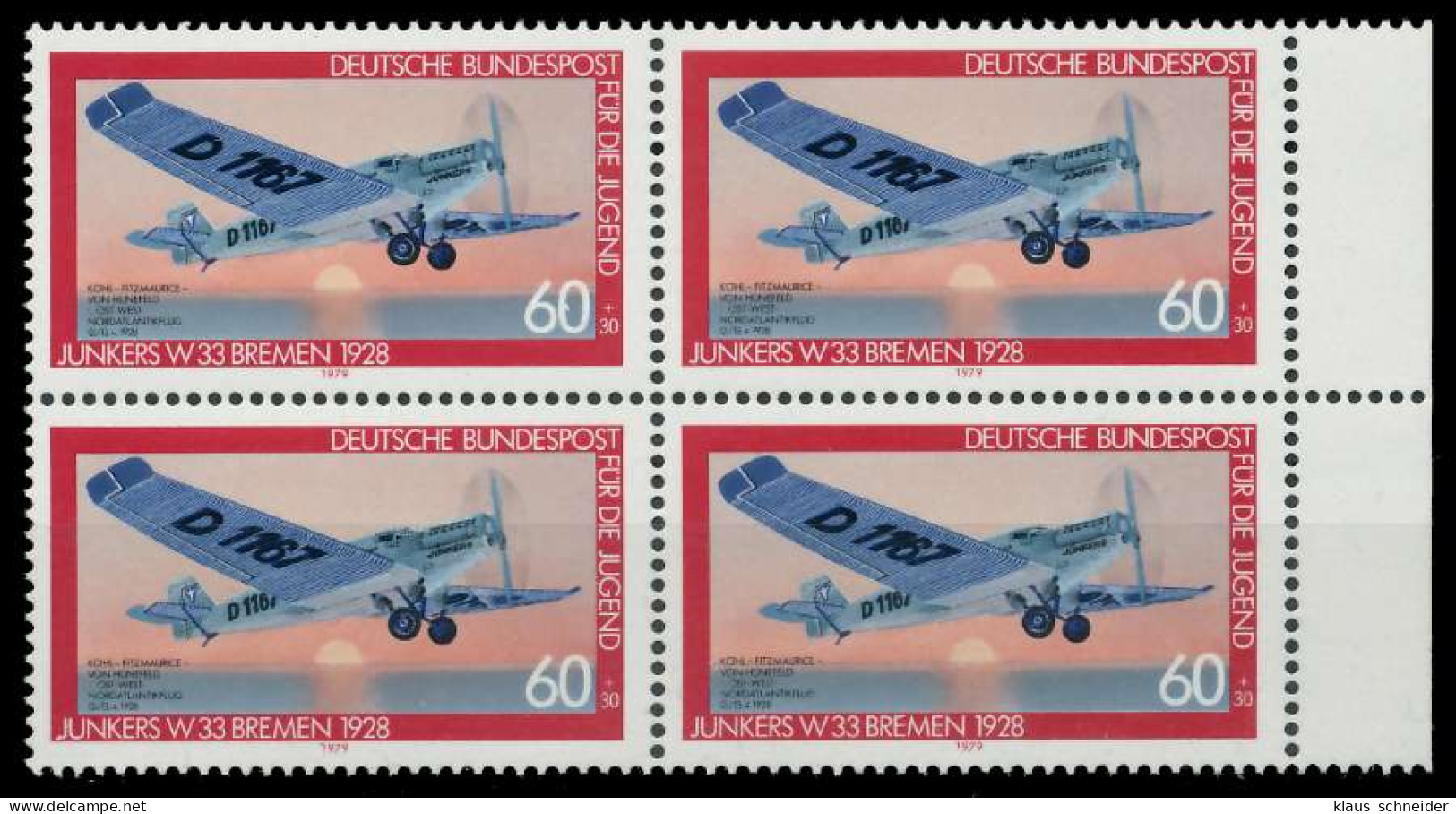 BRD 1979 Nr 1007 Postfrisch VIERERBLOCK SRA X7EB192 - Unused Stamps