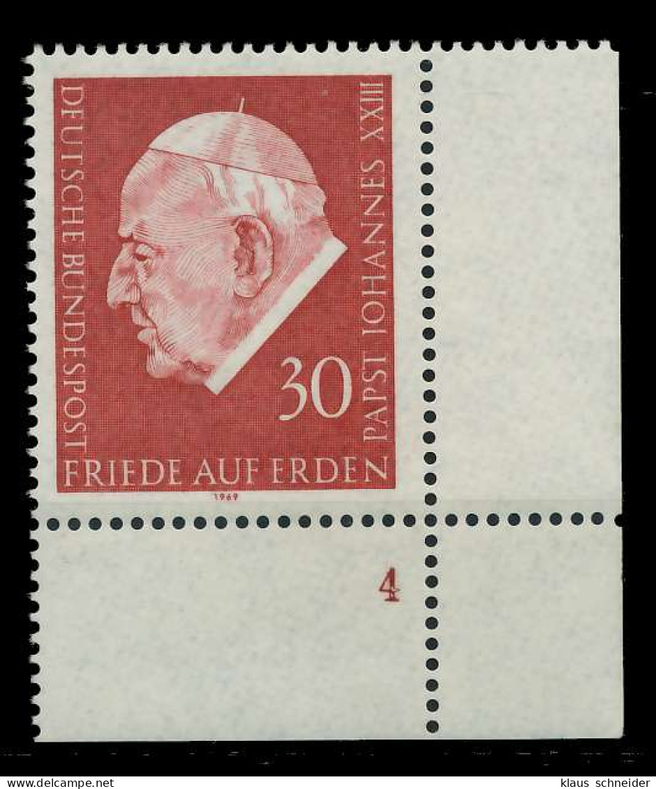 BRD 1969 Nr 609 Postfrisch FORMNUMMER 4 X7F30FE - Unused Stamps