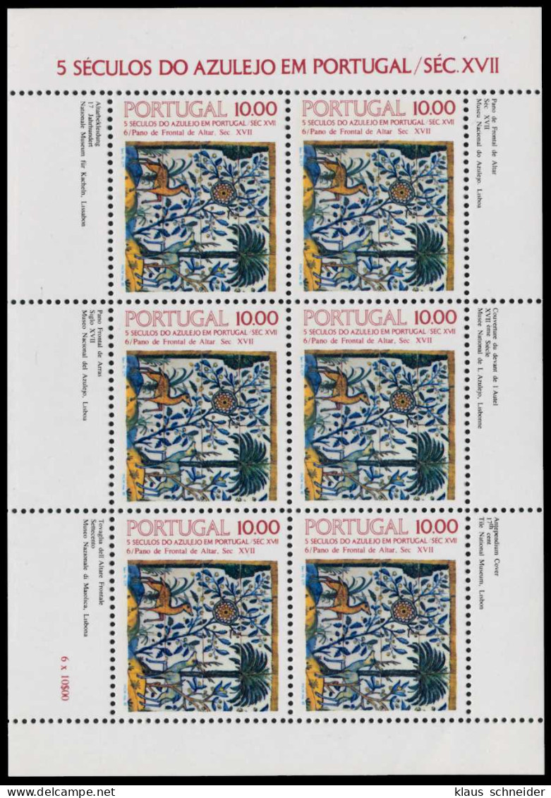 PORTUGAL Nr 1568 Postfrisch KLEINBG S018D2E - Blocks & Kleinbögen