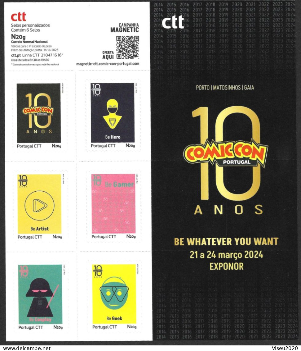 Portugal - 2024 - Comicon 10 Anos - Unused Stamps