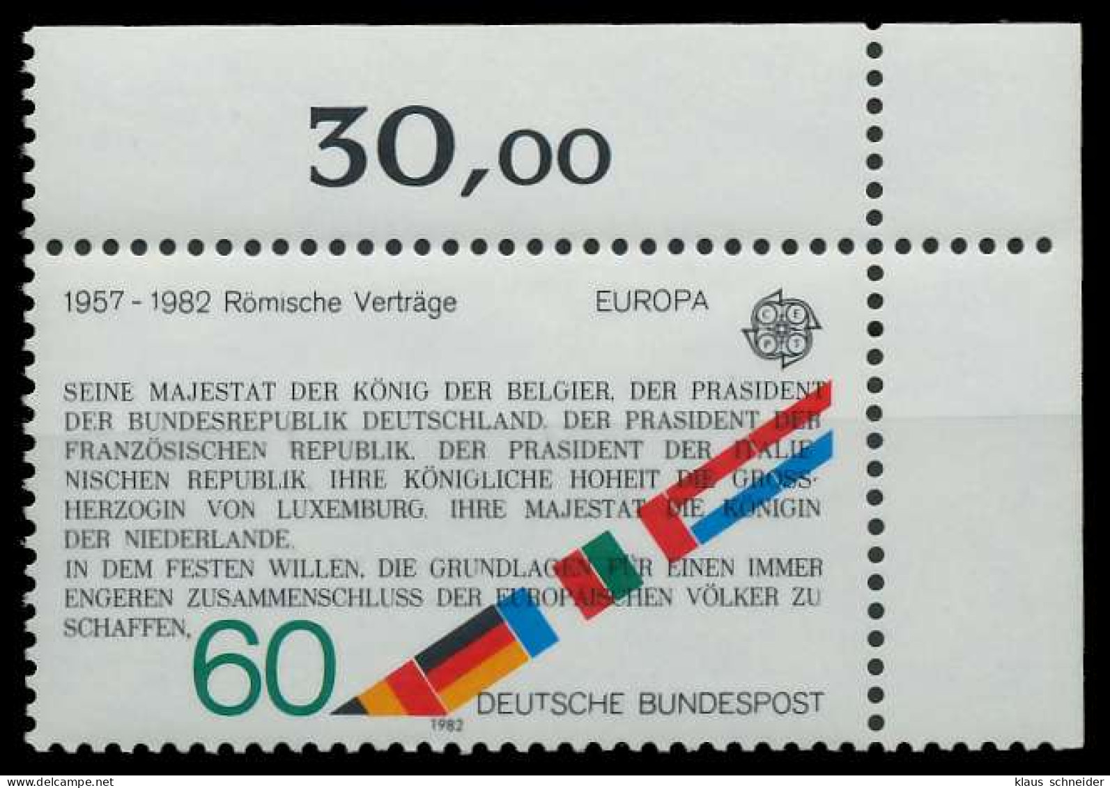 BRD BUND 1982 Nr 1131 Postfrisch ECKE-ORE X811BB2 - Unused Stamps