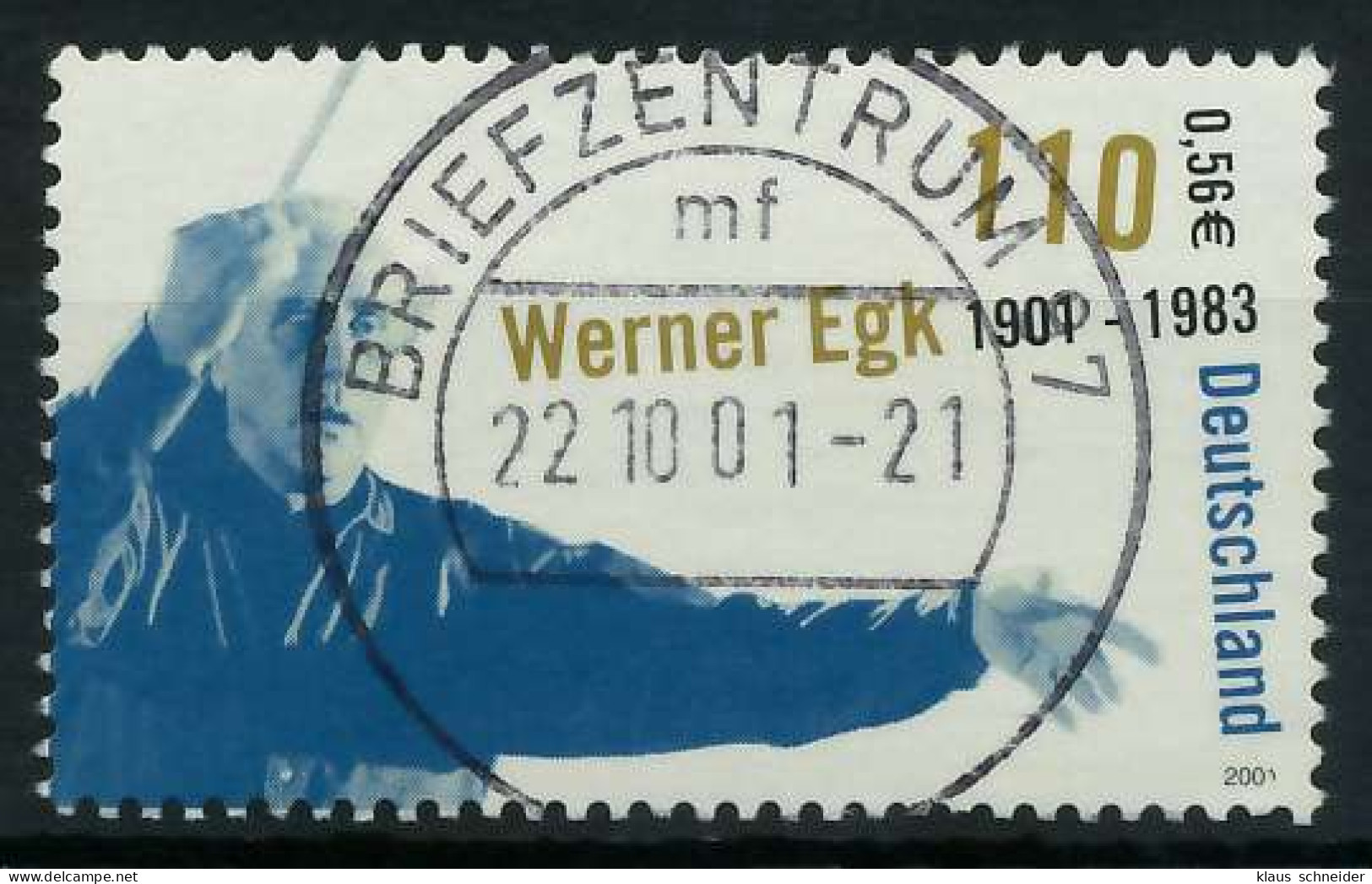 BRD 2001 Nr 2186 Zentrisch Gestempelt X84D4B2 - Gebruikt