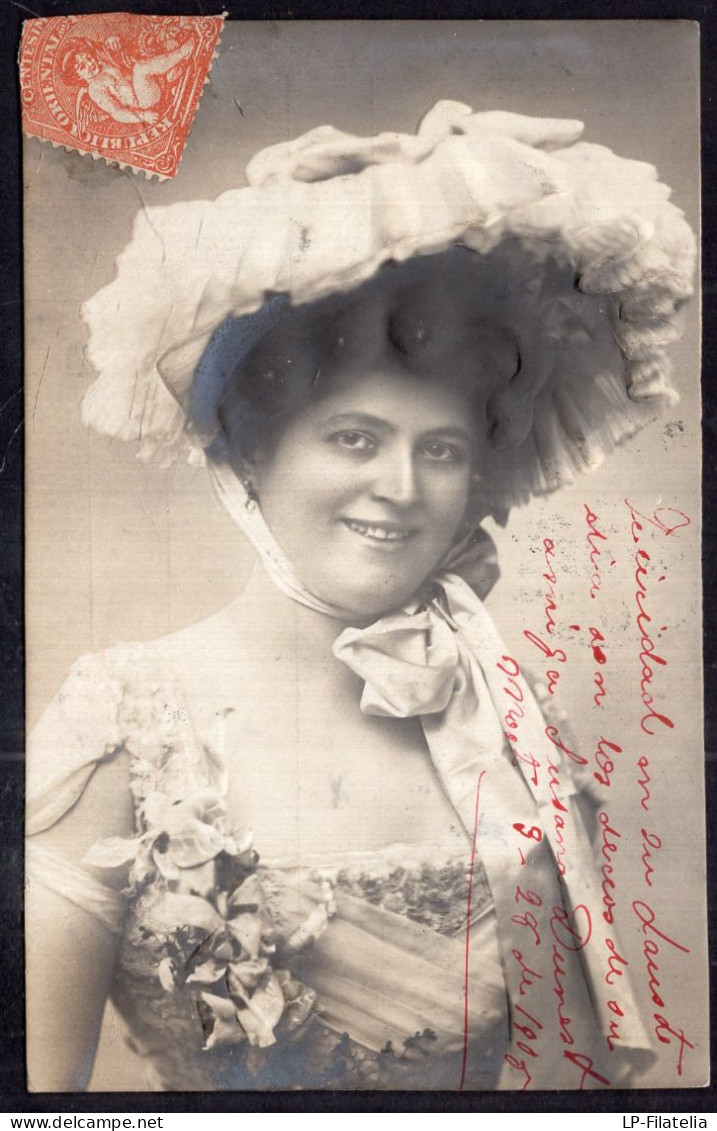 Uruguay - 1905 - Femme - Woman With Fancy Hat - Women
