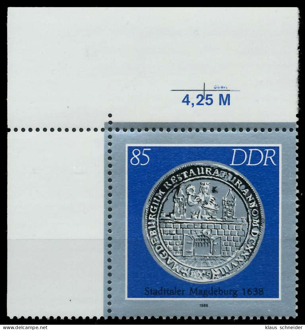 DDR 1986 Nr 3043 Postfrisch ECKE-OLI X0D287E - Ongebruikt