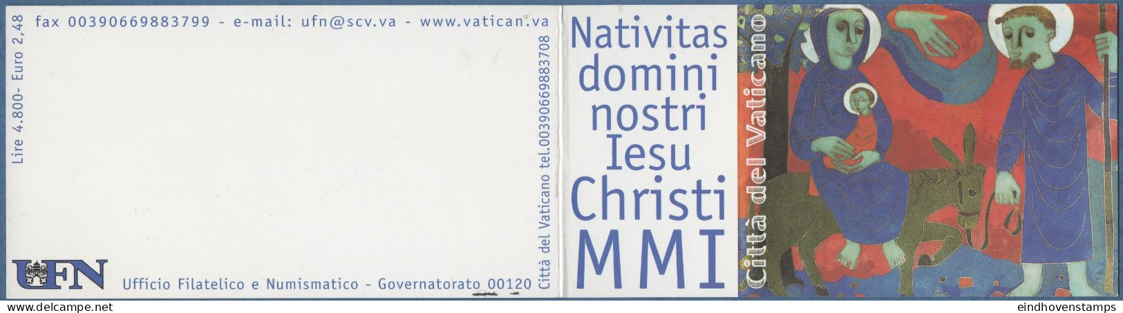 Vatican 2001 Stampbooklet Christmas MNH - Carnets