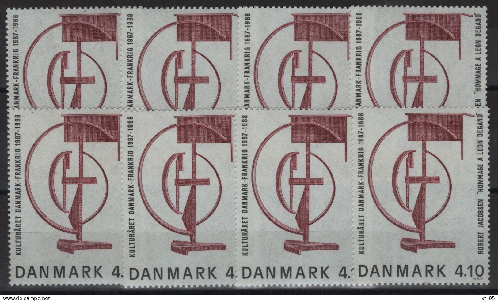 Danemark - N°931 - Annee Culturelle - 8 Exemplaires ** Neufs Sans Charniere - Ongebruikt