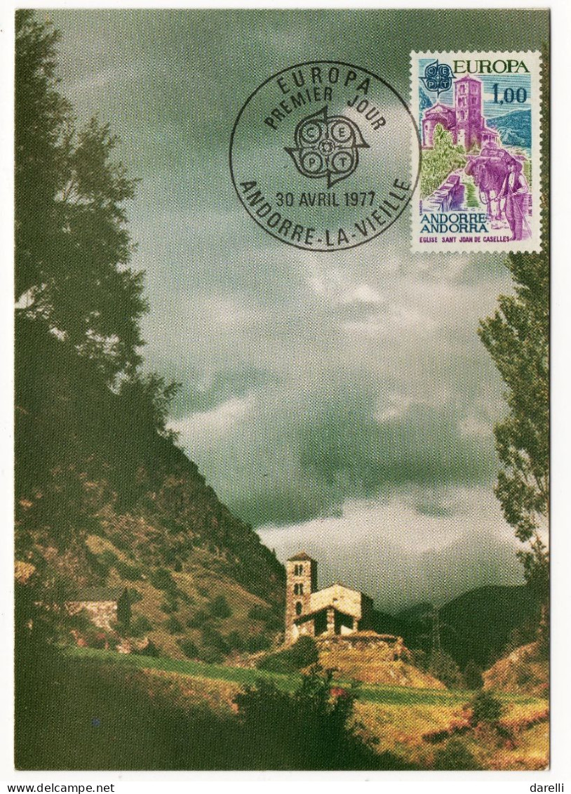 Carte Maximum Andorre 1977 - Europa  1977 - YT 261 - Maximum Cards