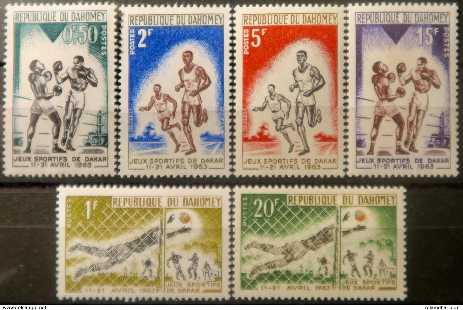 LP3844/2214 - DAHOMEY - 1963 - Jeux Sportifs De Dakar - SERIE COMPLETE - N°192 à 197 NEUFS** - Africa (Varia)