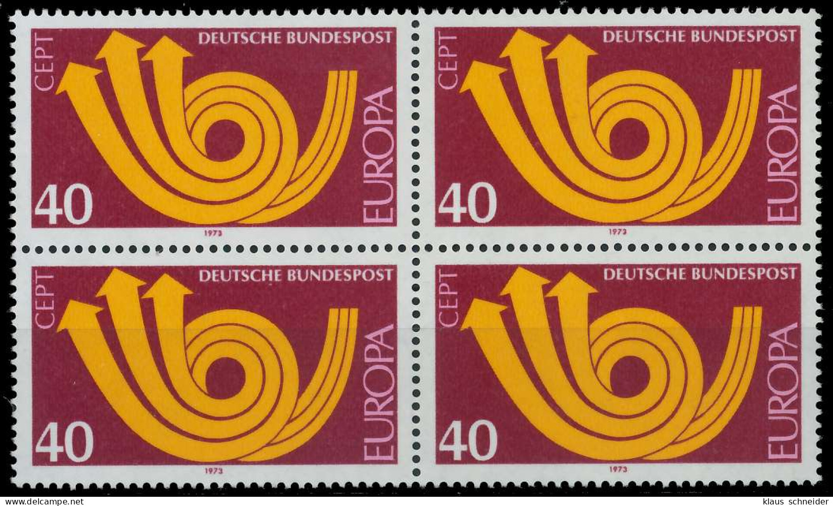 BRD BUND 1973 Nr 769 Postfrisch VIERERBLOCK X5FA92A - Neufs