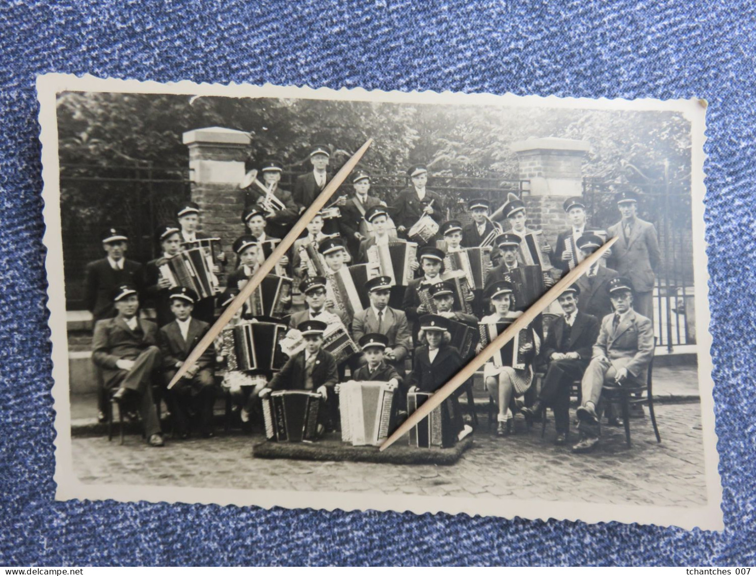 PHOTO CARTE - A DEFINIR - A SITUER - HARMONIE D ACCORDEON - BRUXELLES ? - ACCORDEONISTE - - Other & Unclassified