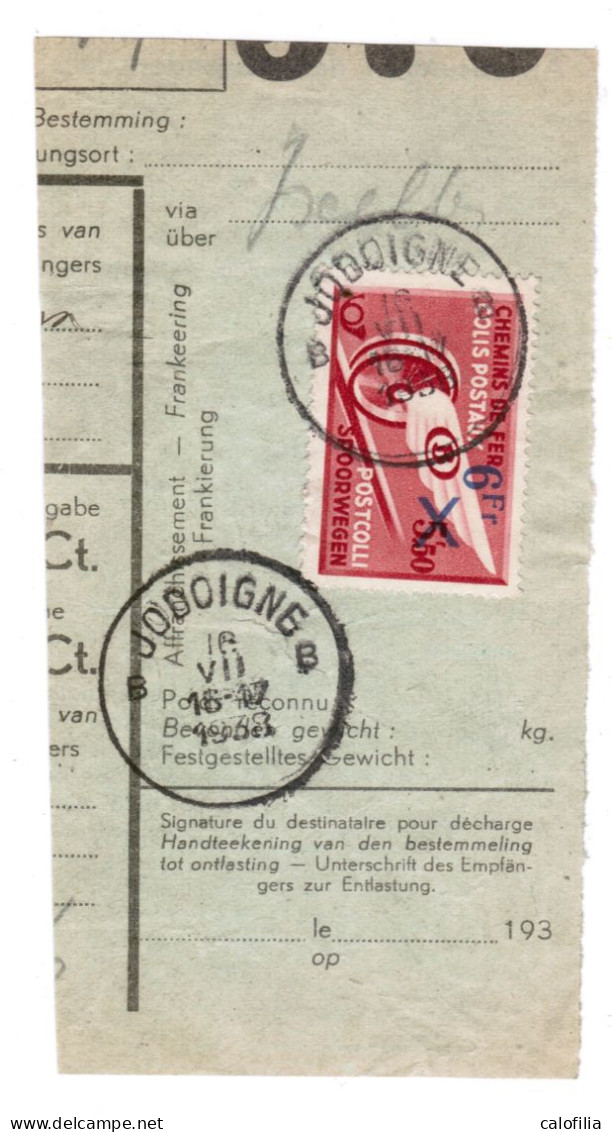 Fragment Bulletin D'expedition, Obliterations Centrale Nettes, JODOIGNE, RARE - Used