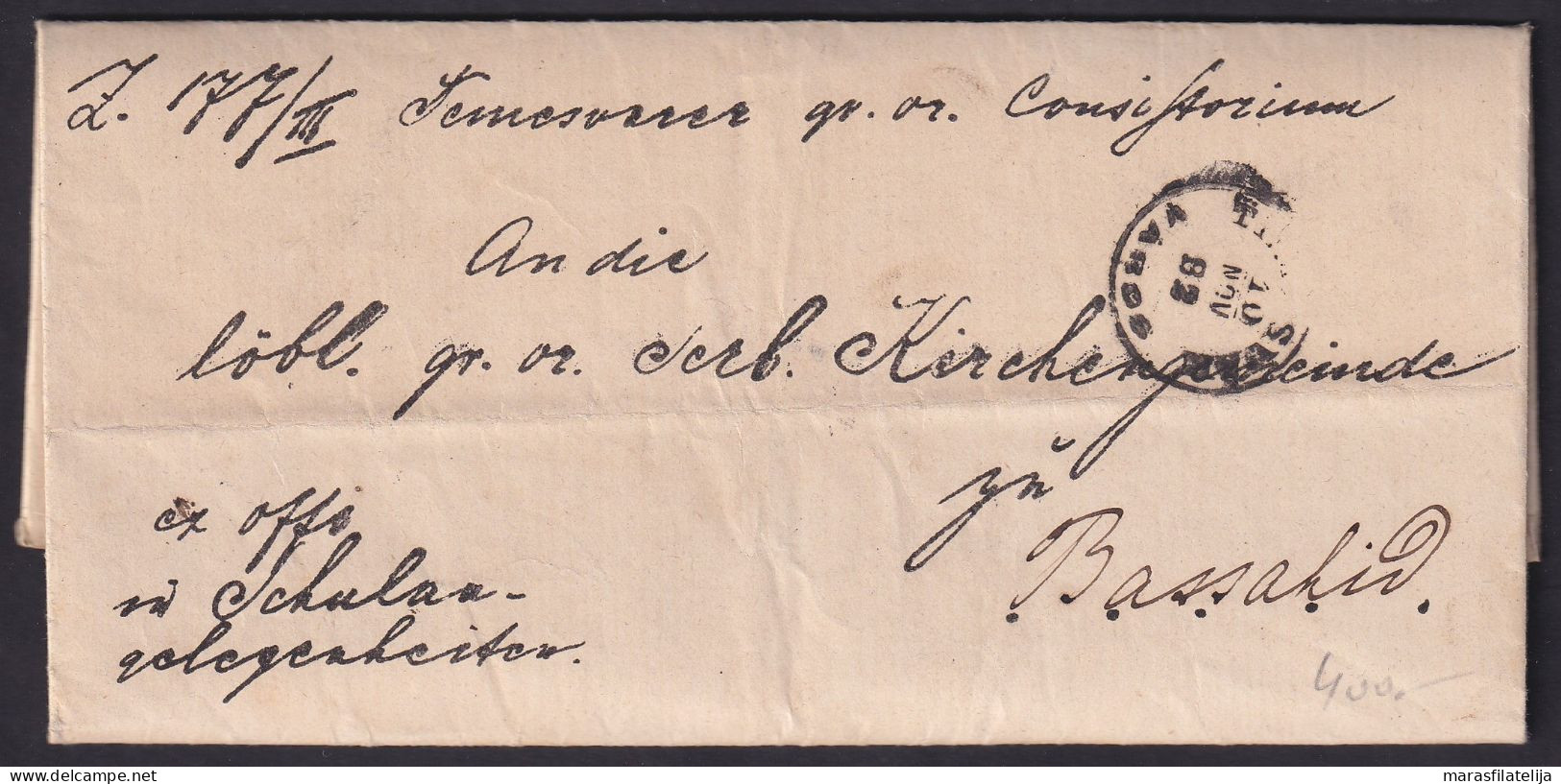 Hungary 1882, Letter From Temesvar To Bassadin - Autres & Non Classés