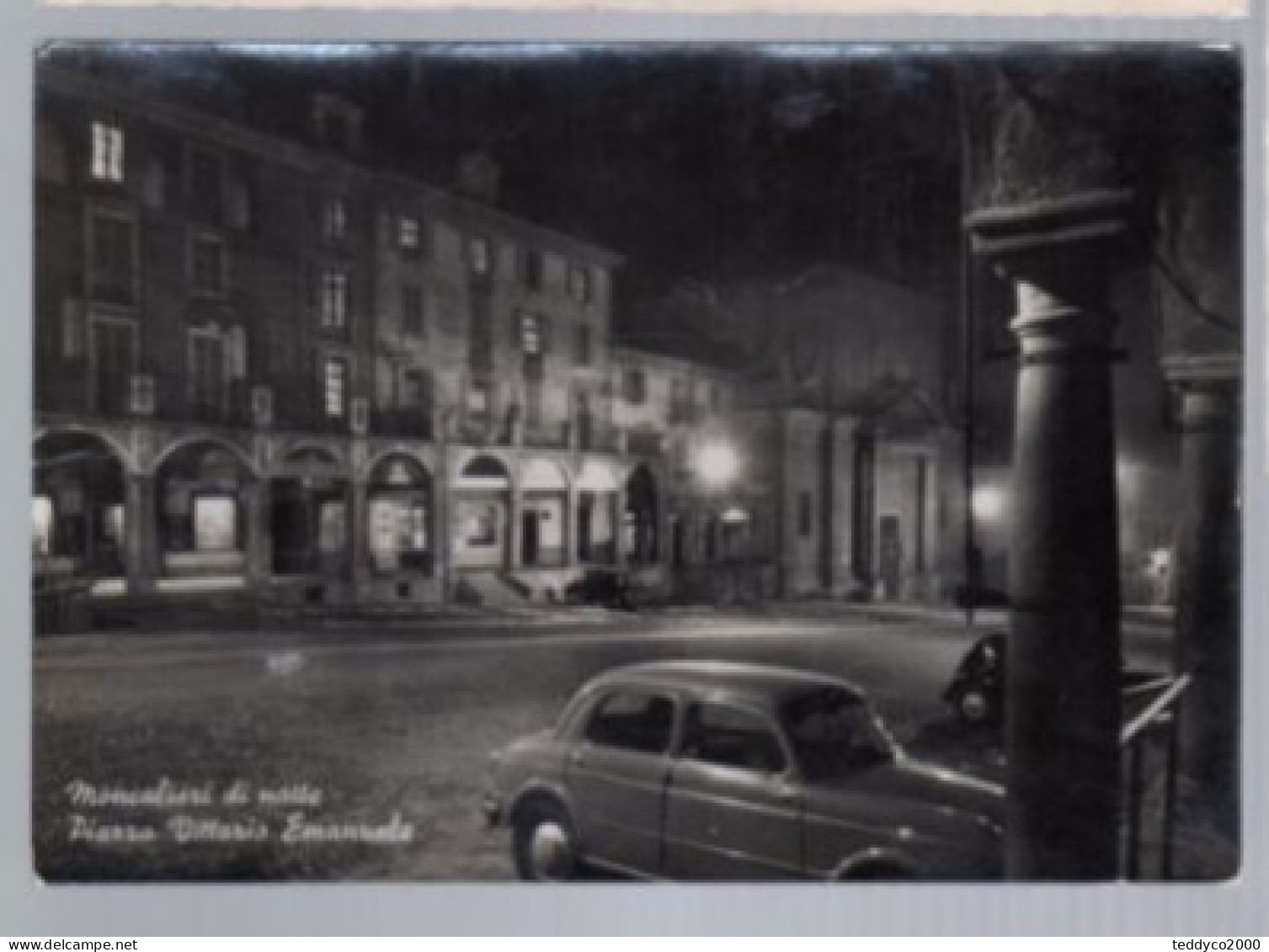 MONCALIERI Di Notte Piazza Vittorio Emanuele 1955 - Sonstige & Ohne Zuordnung