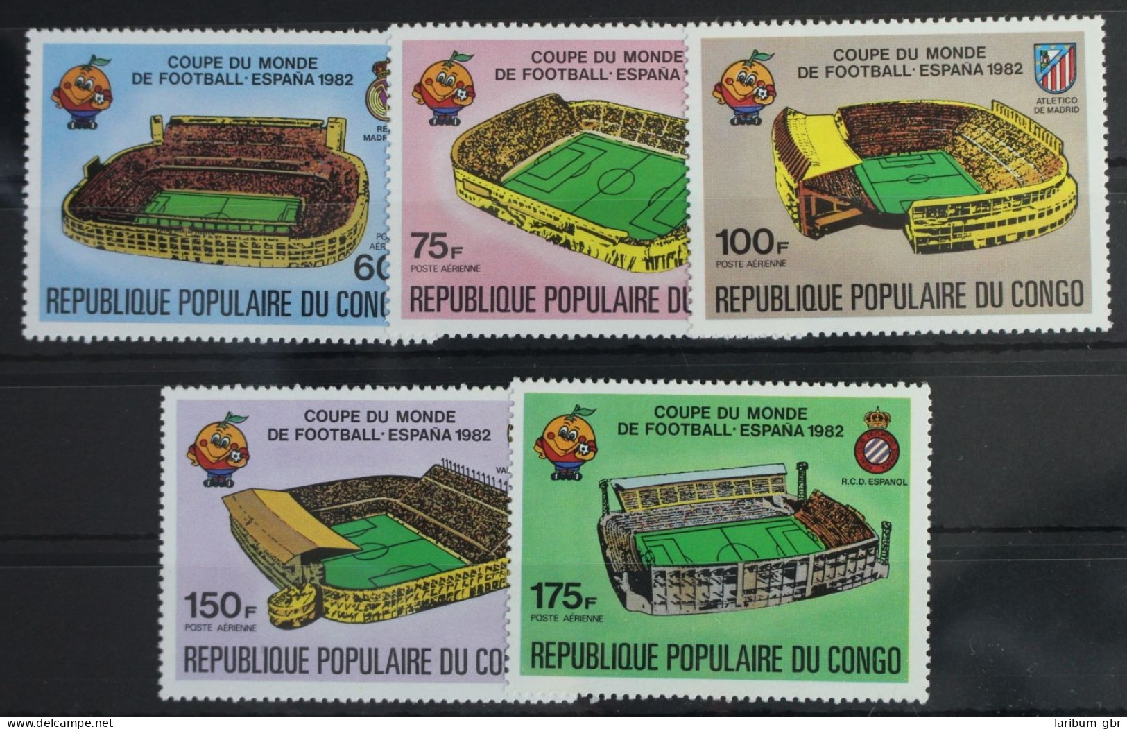 Kongo (Brazzaville) 883-887 Postfrisch Fußball - Weltmeisterschaft #WW273 - Autres & Non Classés