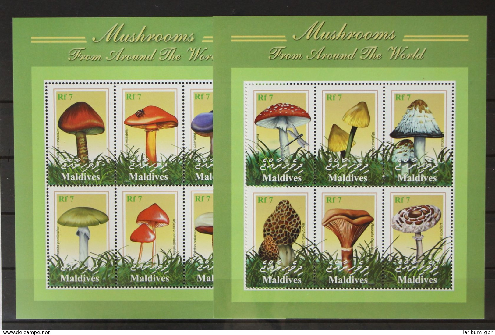 Malediven 3687-3698 Postfrisch Kleinbögen / Pilze #GH198 - Malediven (1965-...)