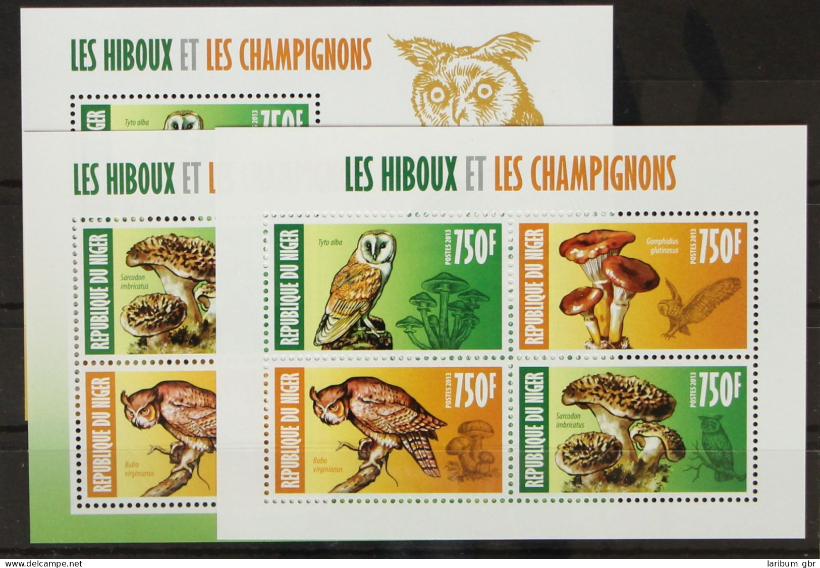 Niger 1982-1984 Postfrisch Kleinbogen, Paare Im Bogen / Pilze #GH240 - Niger (1960-...)