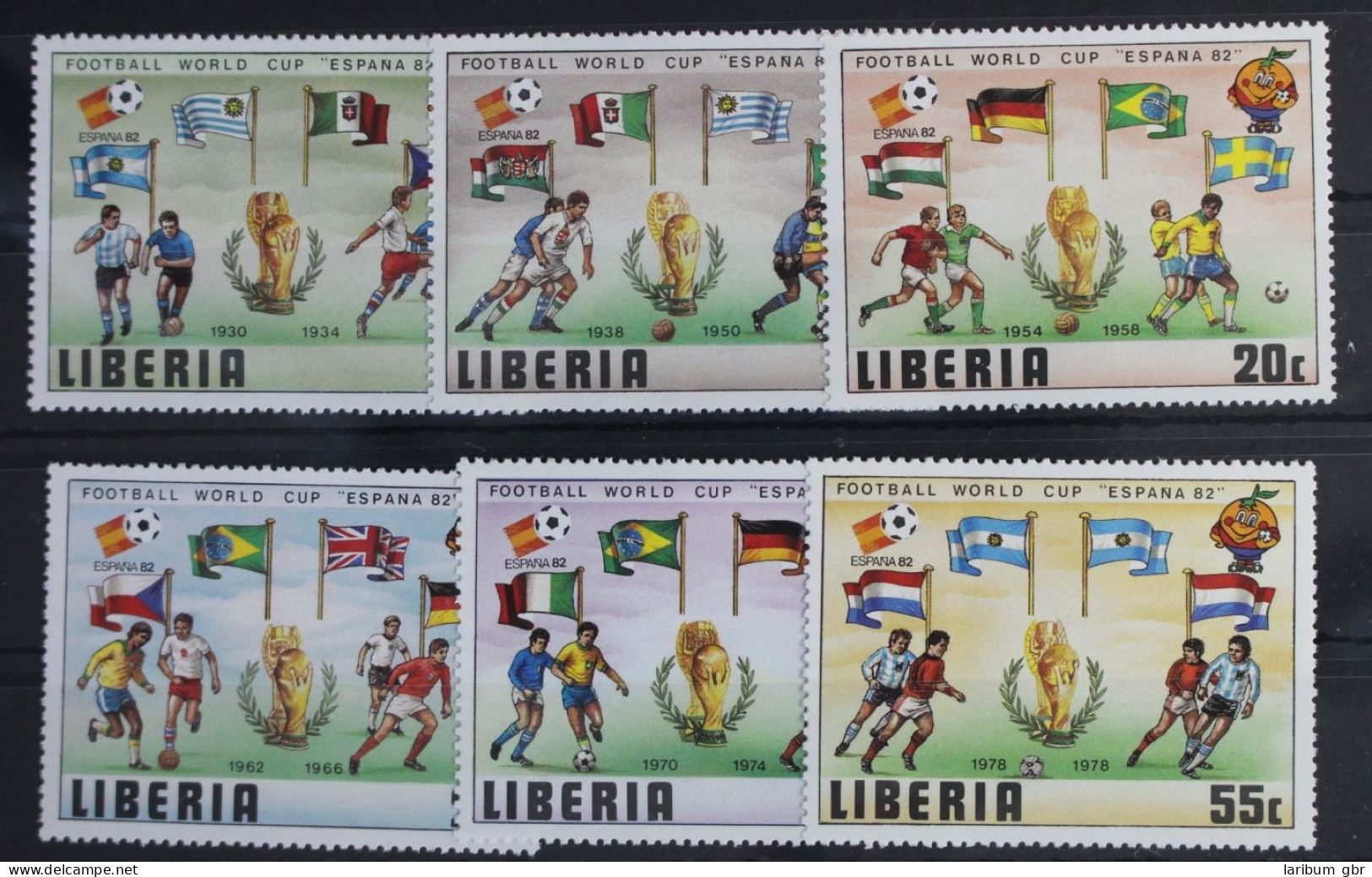 Liberia 1187-1192 Postfrisch Fußball - Weltmeisterschaft #WW275 - Liberia