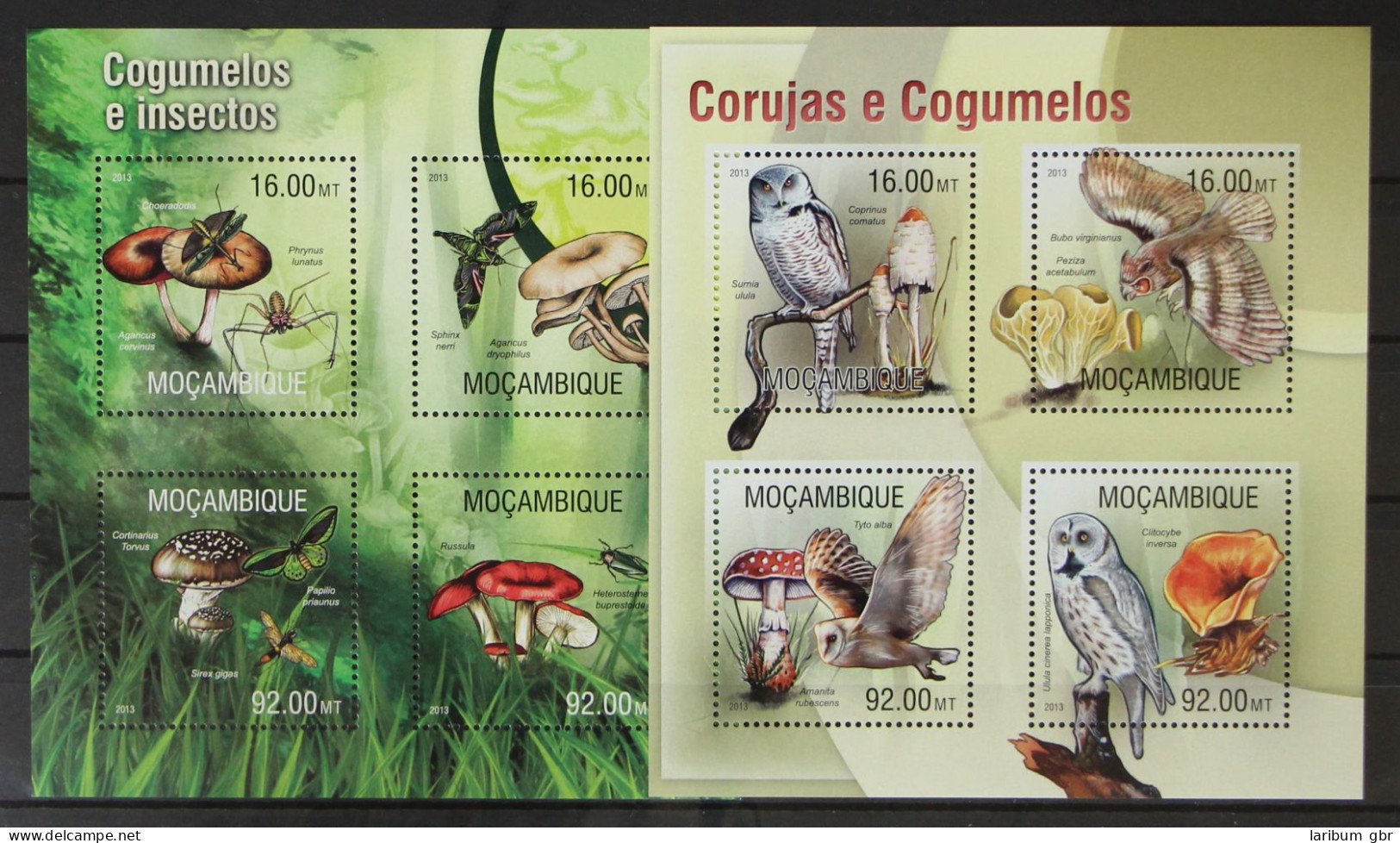 Mosambik 6642-6645 Und 6672-6675 Postfrisch Kleinbögen / Pilze #GH226 - Mosambik