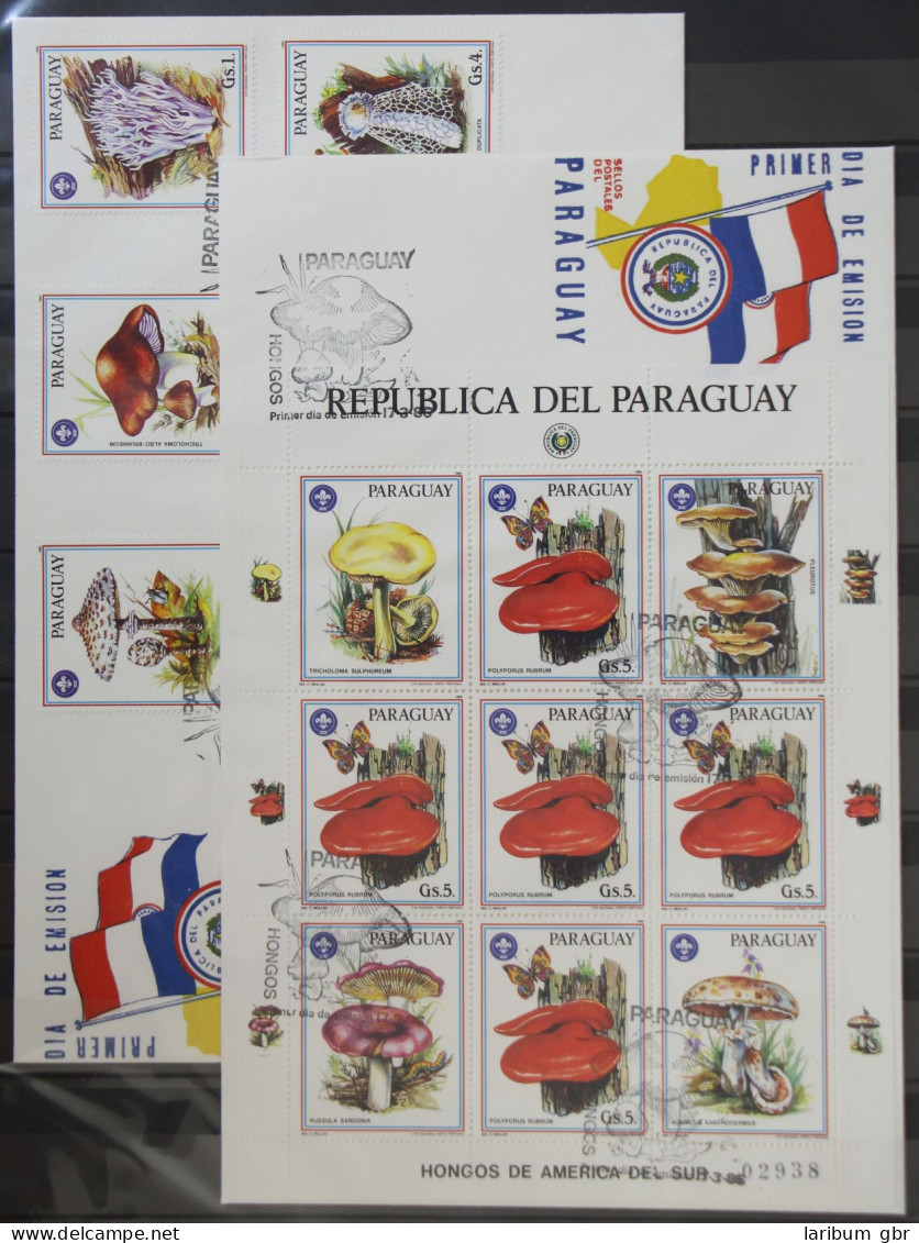 Paraguay 3950-3956 Und 3956 Gestempelt Kleinbogen / Als FDC #GG323 - Paraguay
