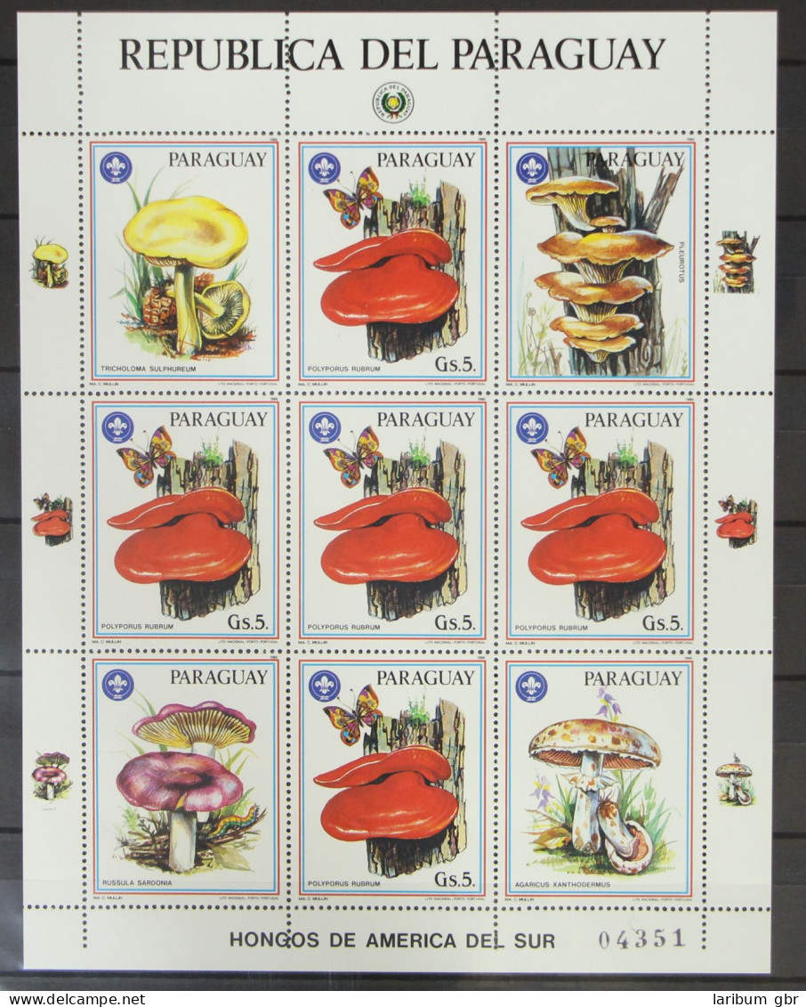 Paraguay 3956 Postfrisch Kleinbogen / Pilze #GH253 - Paraguay