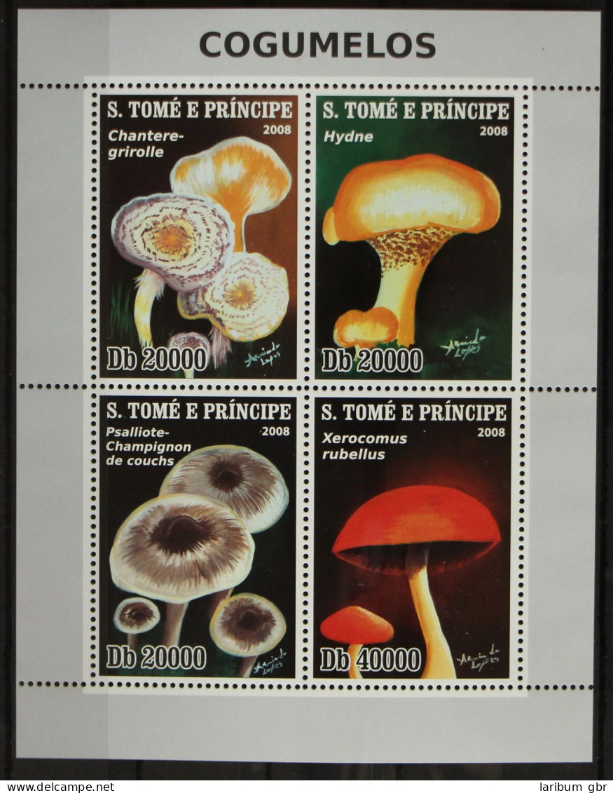Sao Tome E Principe 4021-4024 Postfrisch Kleinbogen / Pilze #GH340 - São Tomé Und Príncipe