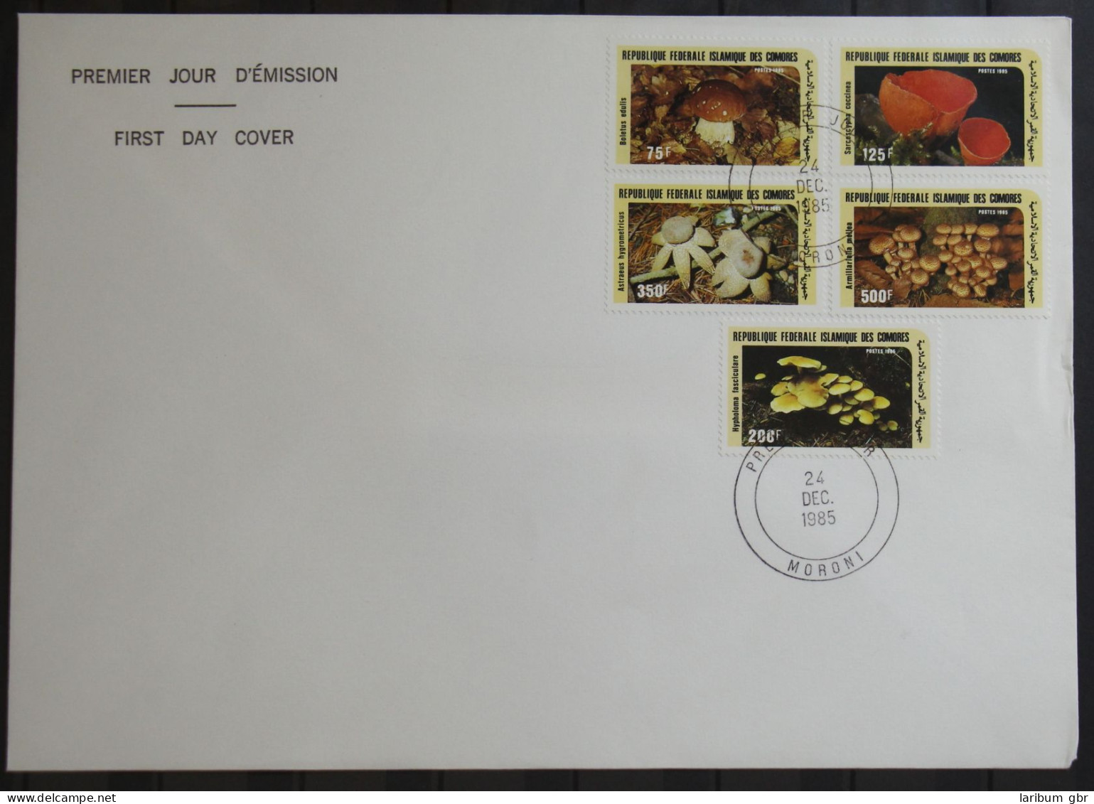 Komoren 762-766 Gestempelt Als FDC / Pilze #GG385 - Comoros