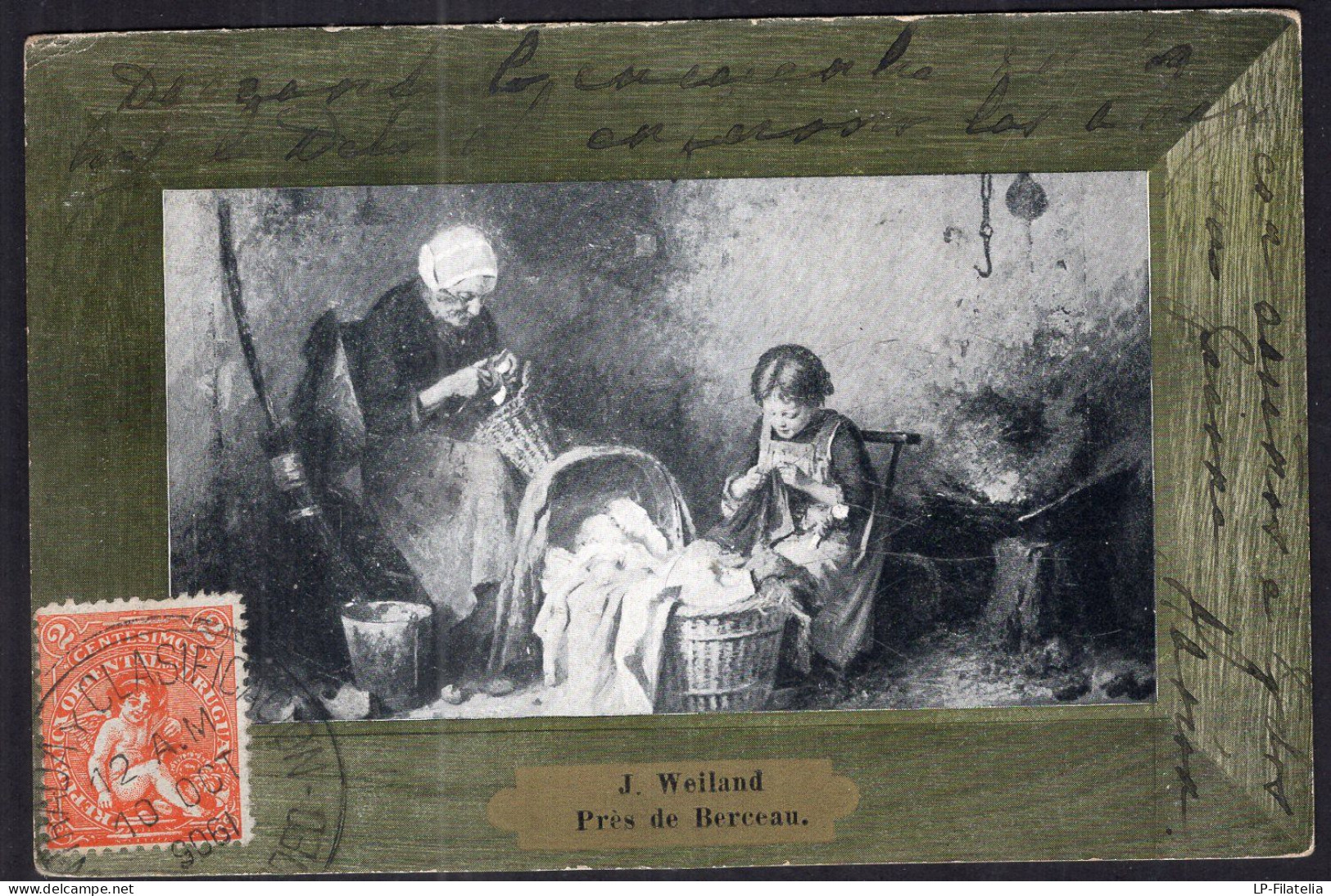 Postcard - 1906 - Painting - Johannes Weiland - Peace - Paintings