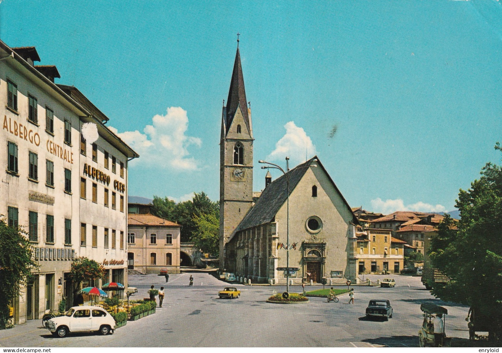 Cles Trentino Piazza Chiesa Parrocchiale - Autres & Non Classés