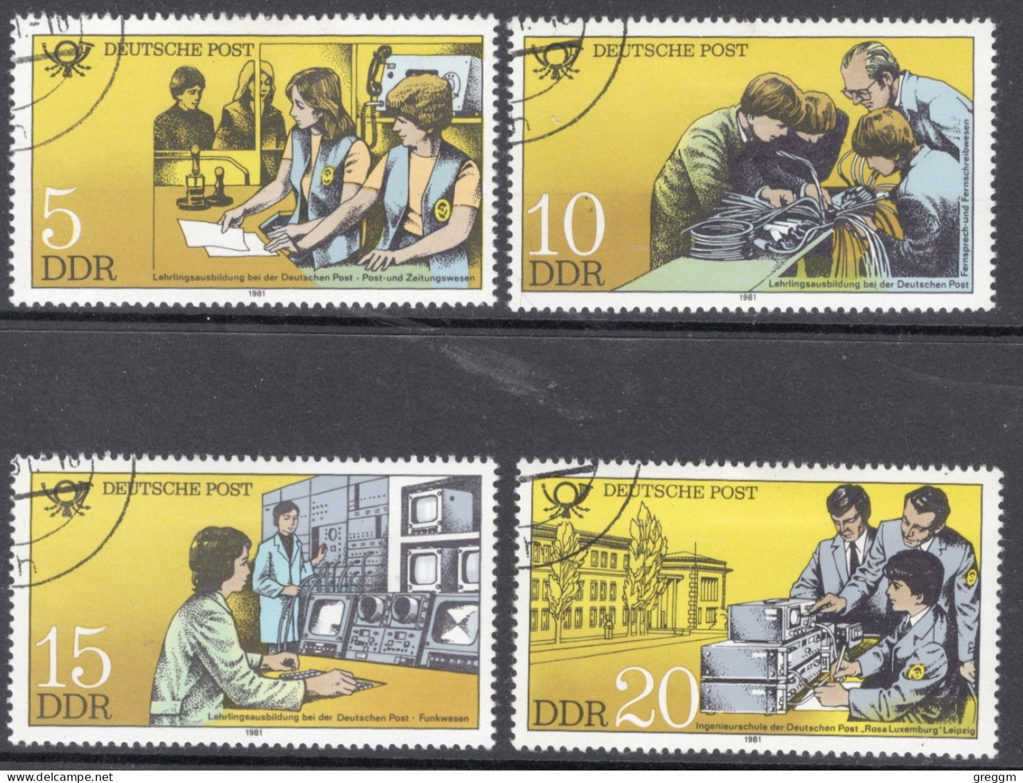 Germany Democratic Republic 1981 Stamps Issued For Information About The Post And Telegraph Service In Fine Used - Usados