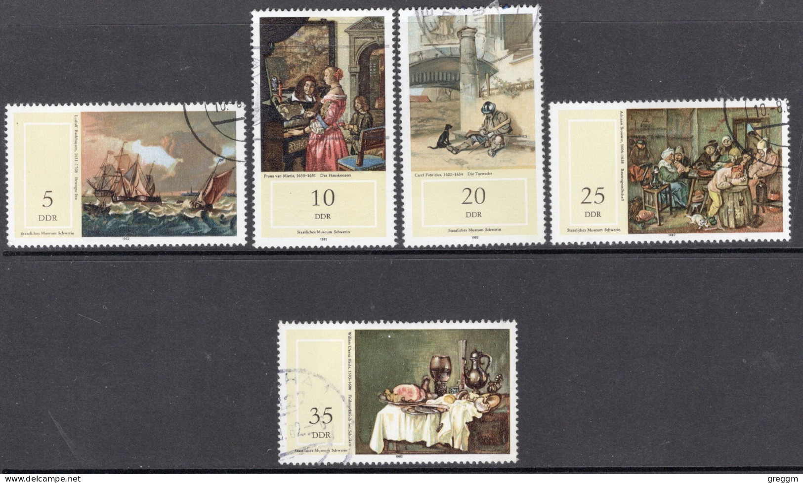 Germany Democratic Republic 1982 Stamps Issued For Paintings In Fine Used - Oblitérés