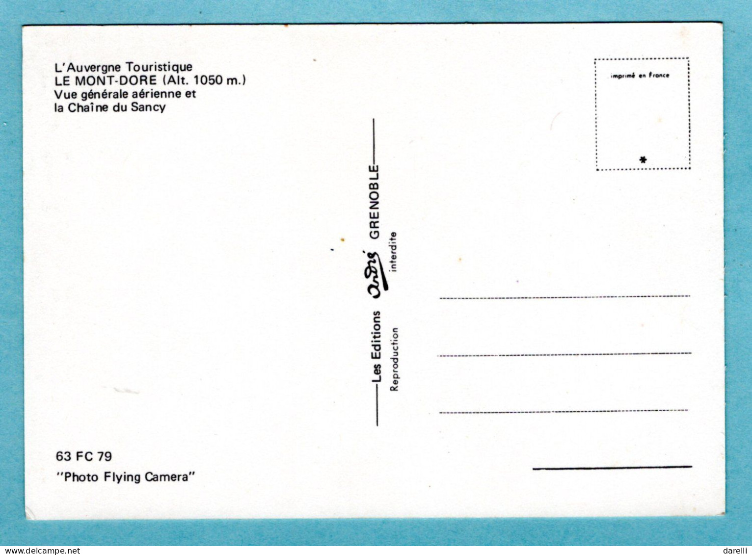 CP 63 - Le Mont Dore - Vue Générale Aérienne Et La Chaine Du Sancy - Le Mont Dore