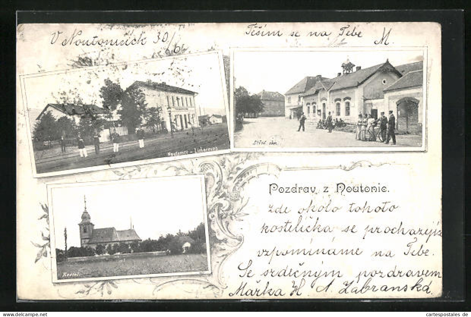 AK Noutonice, Lichoreves, Stred Obce, Kostel  - Czech Republic