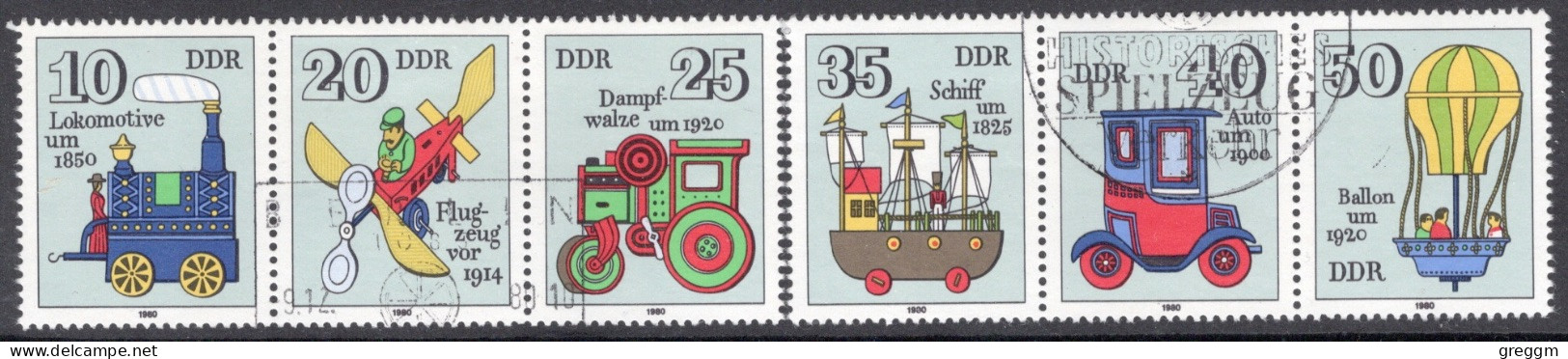 German Democratic Republic 1980 Set Of Stamps Issued For Historical Toys In Fine Used. - Usati
