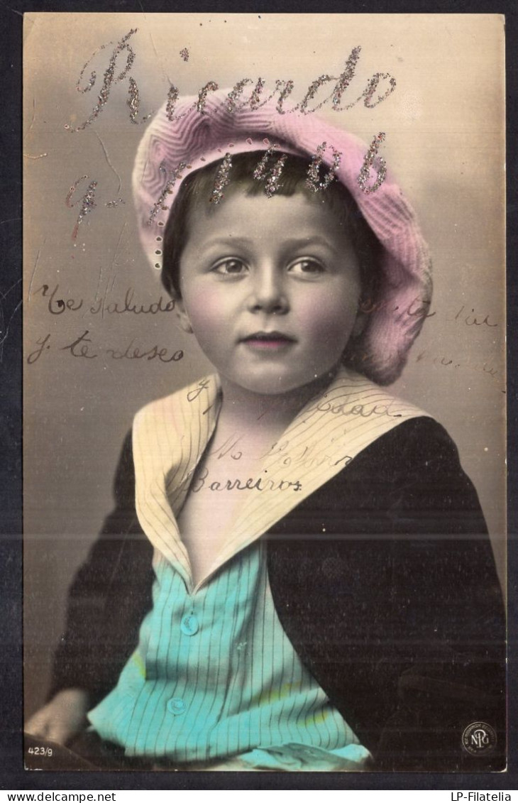 Postcard - 1906 - Enfants - Colorized - Little Boy With Hat Portrait - Abbildungen
