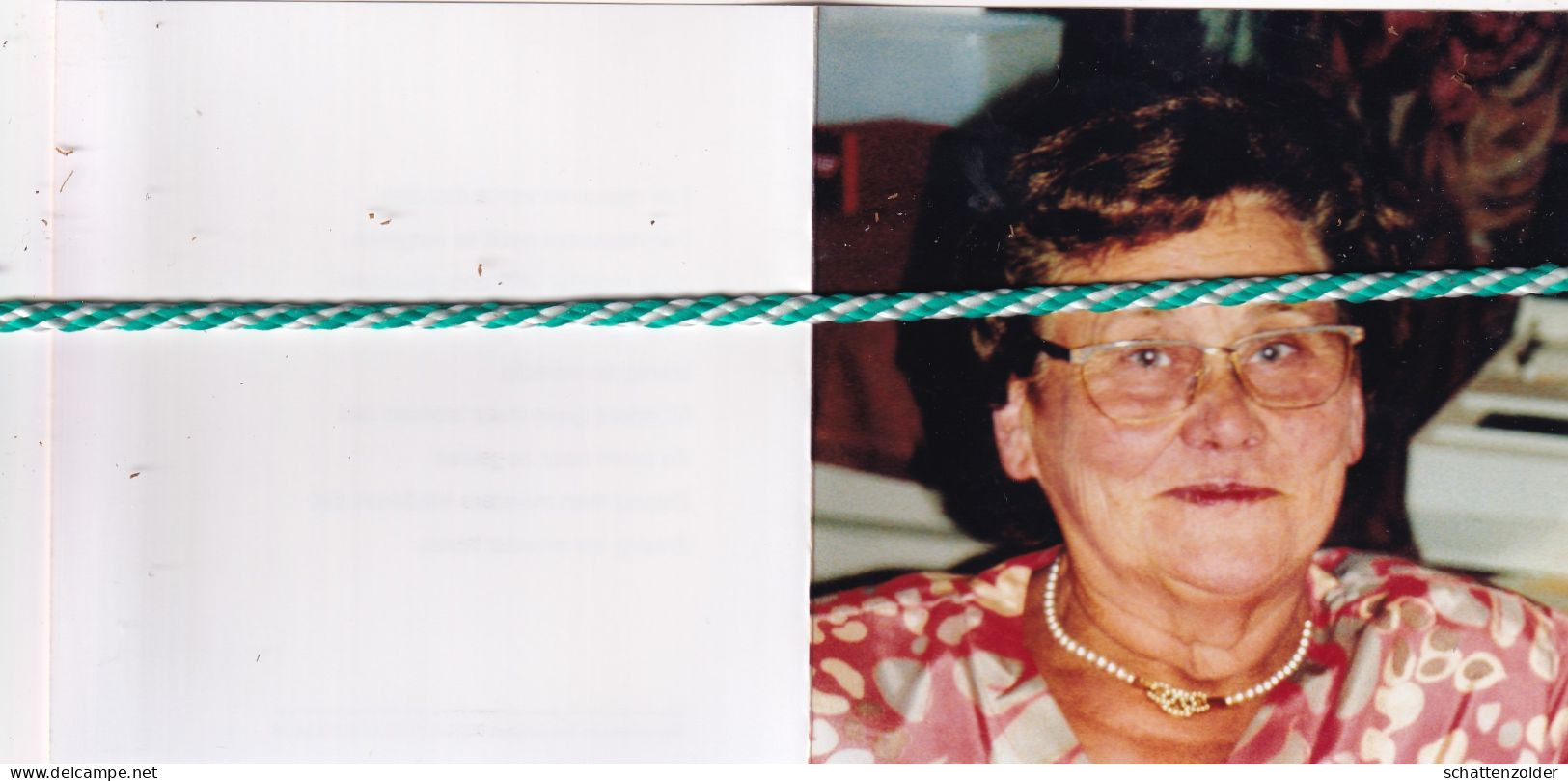 Angela D'Haene-Vlegels, Kieldrecht 1926, Beveren 2003. Foto - Obituary Notices