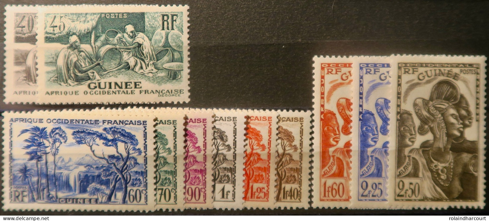 LP3844/2219 - COLONIES FRANÇAISES - GUINEE FR. - 1930/1940 - SERIE COMPLETE - N°158 à 168 NEUFS* - Unused Stamps