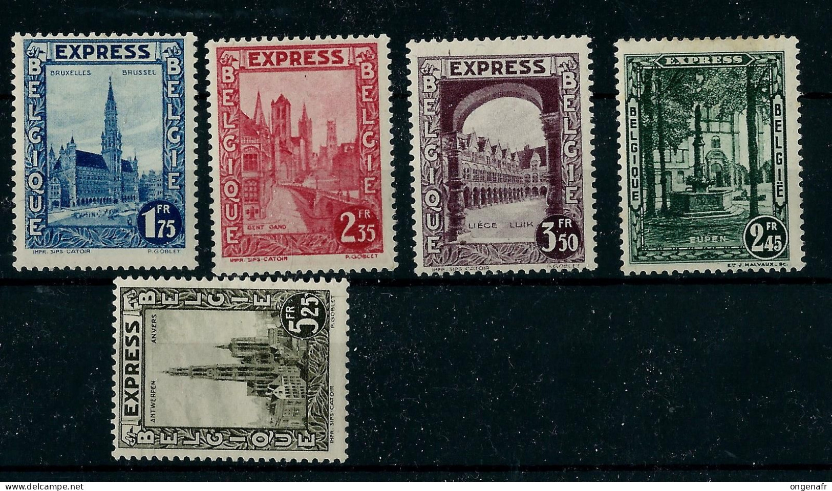 Série Complète N° 292C/92G  (*) Avec  Charnière  --  Timbres Pour Lettres Par Exprès    -- - Nuevos