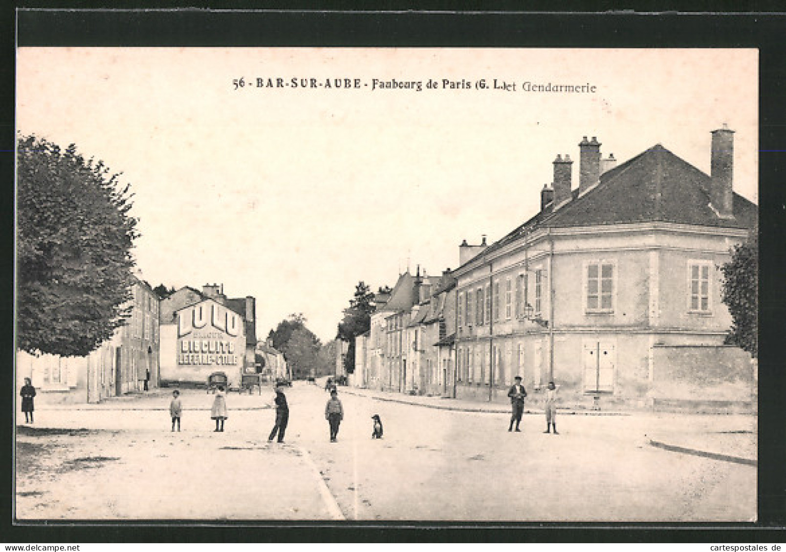 CPA Bar-sur-Aube, Faubourg De Paris, Gendarmerie  - Bar-sur-Aube