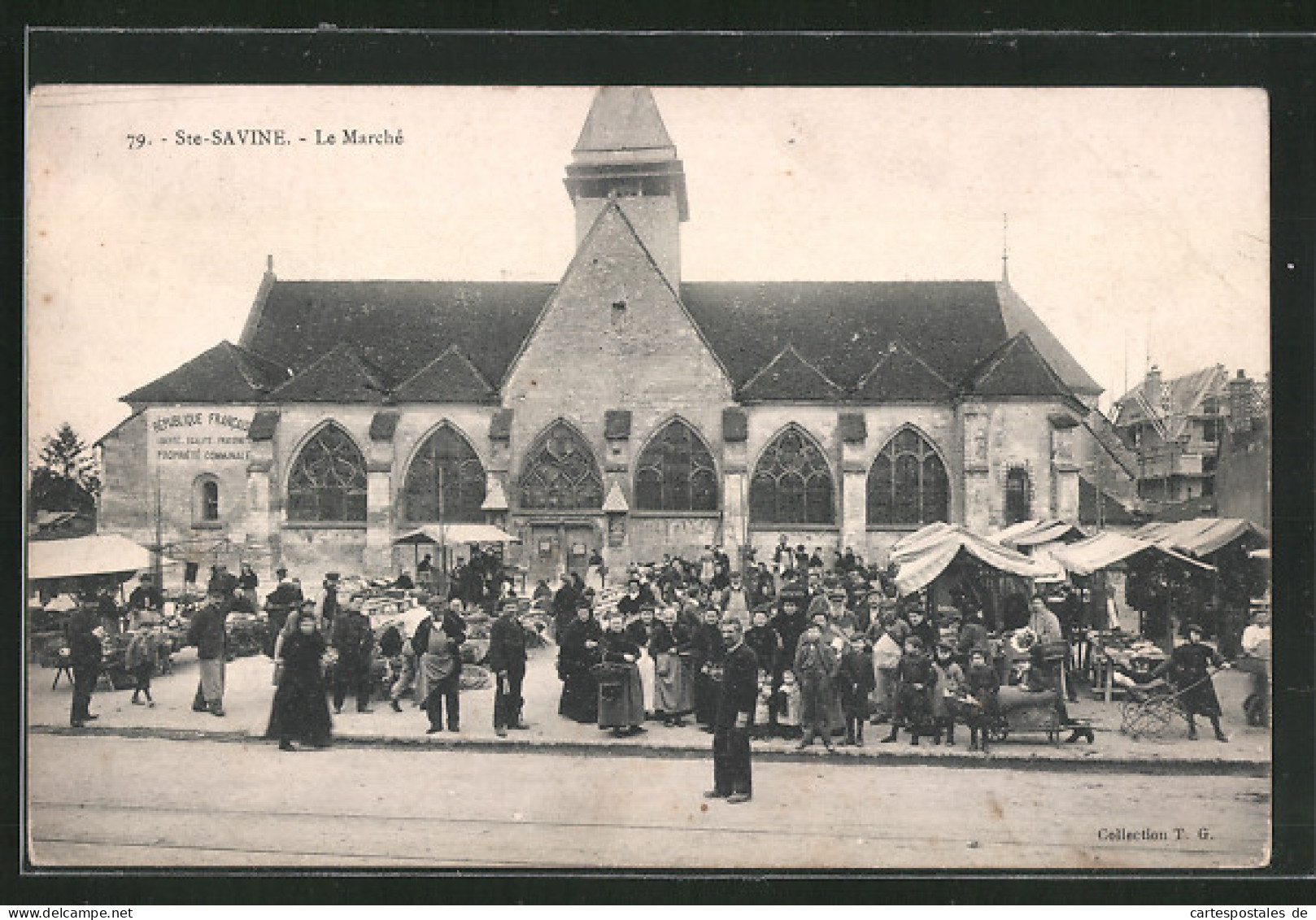 CPA Ste-Savine, Le Marché  - Other & Unclassified