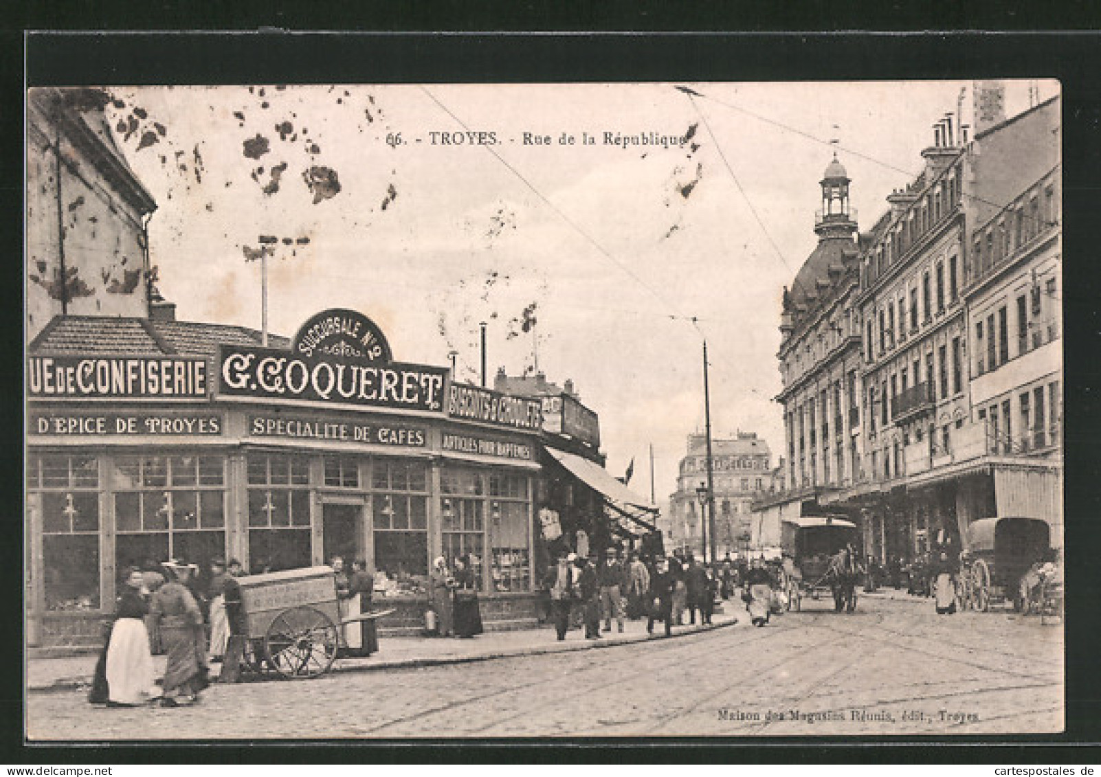 CPA Troyes, Rue De La République  - Troyes