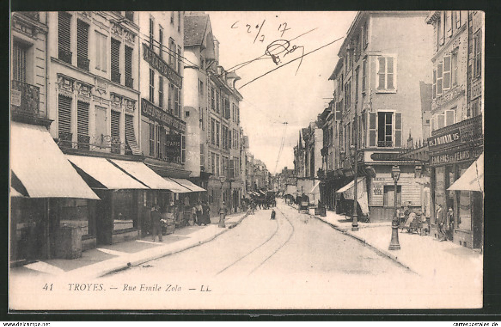 CPA Troyes, Rue Emile Zola  - Troyes