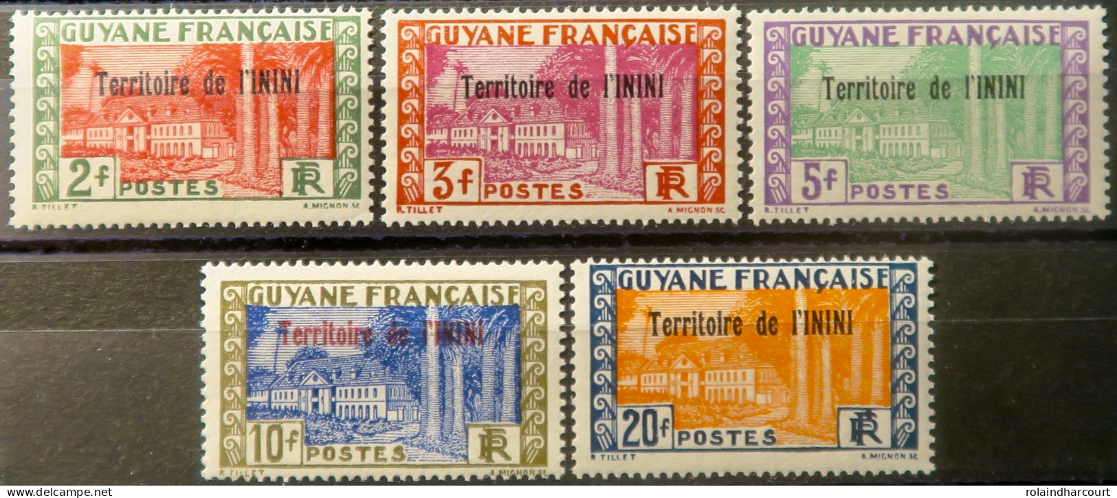 LP3844/2223 - COLONIES FRANÇAISES - ININI - 1932/1938 - N°24 à 28 NEUFS* - Ungebraucht