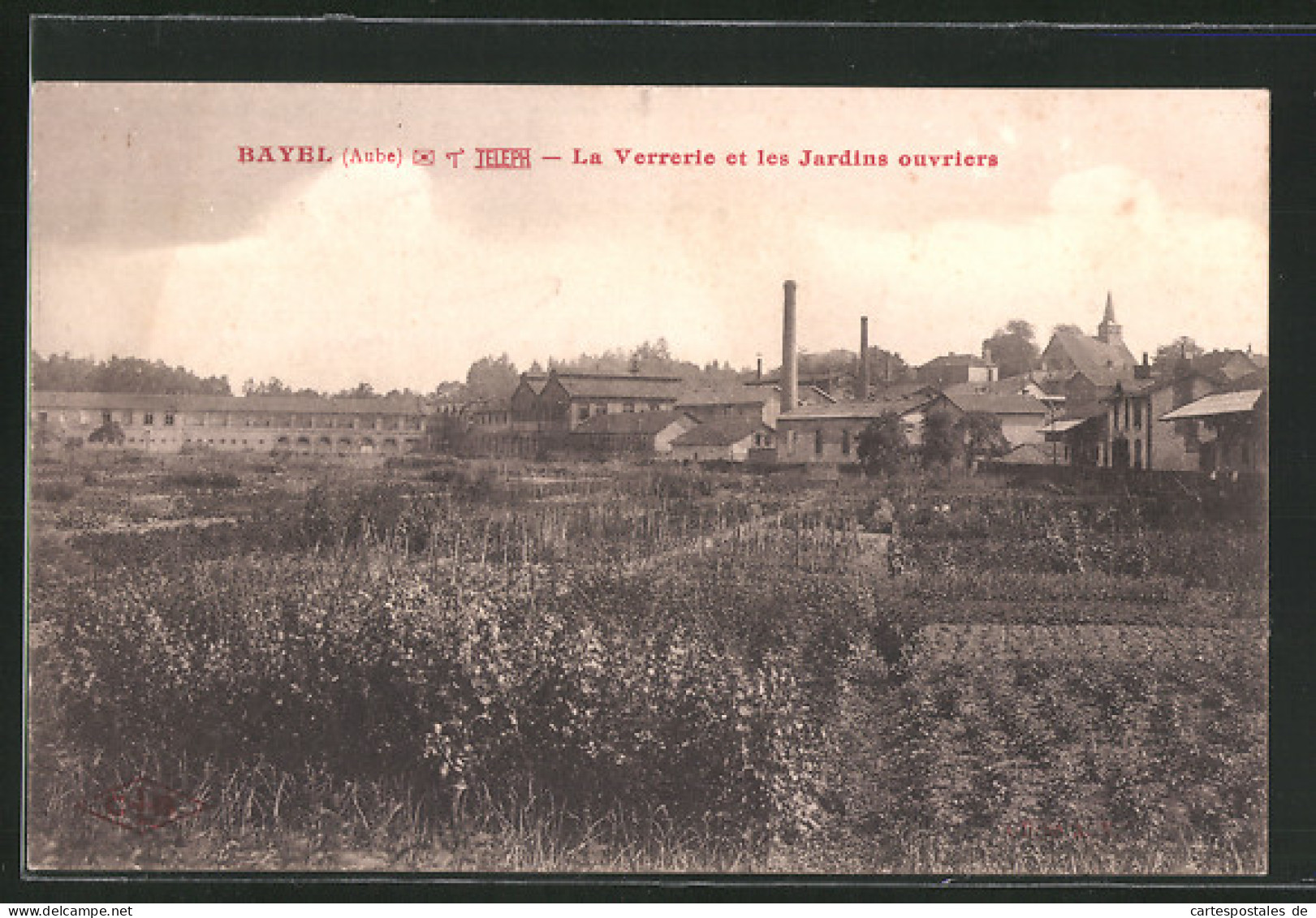 CPA Bayel, La Verrerie Et Les Jardins Ouviers  - Autres & Non Classés